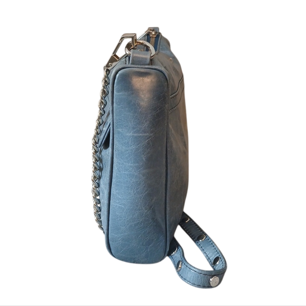 Rebecca Minkoff Blue Leather Mini Mac Crossbody Bag - Picture 3 of 14